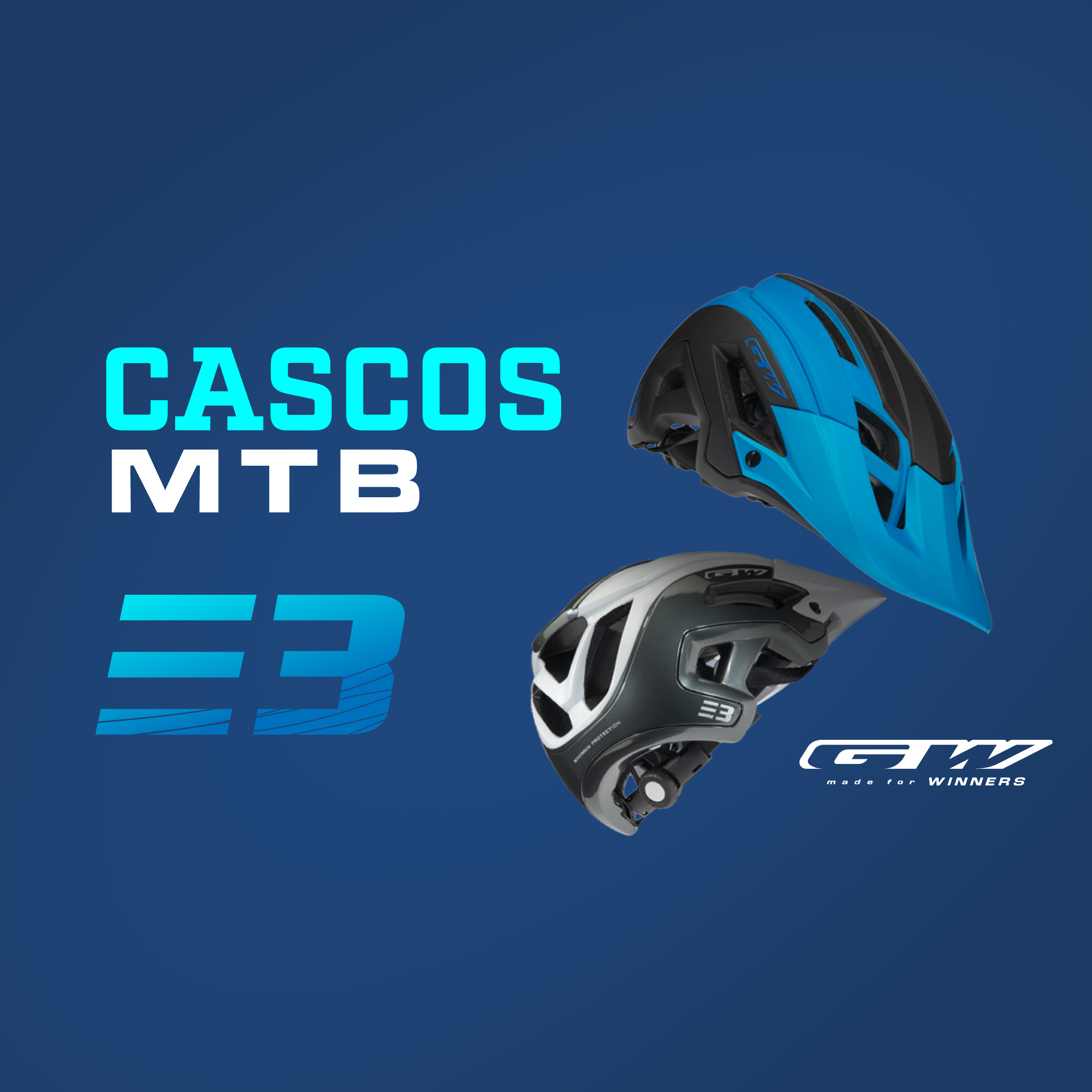 Casco Ciclismo Gw E3 Enduro Blanco Mtb Máxima Protección GW