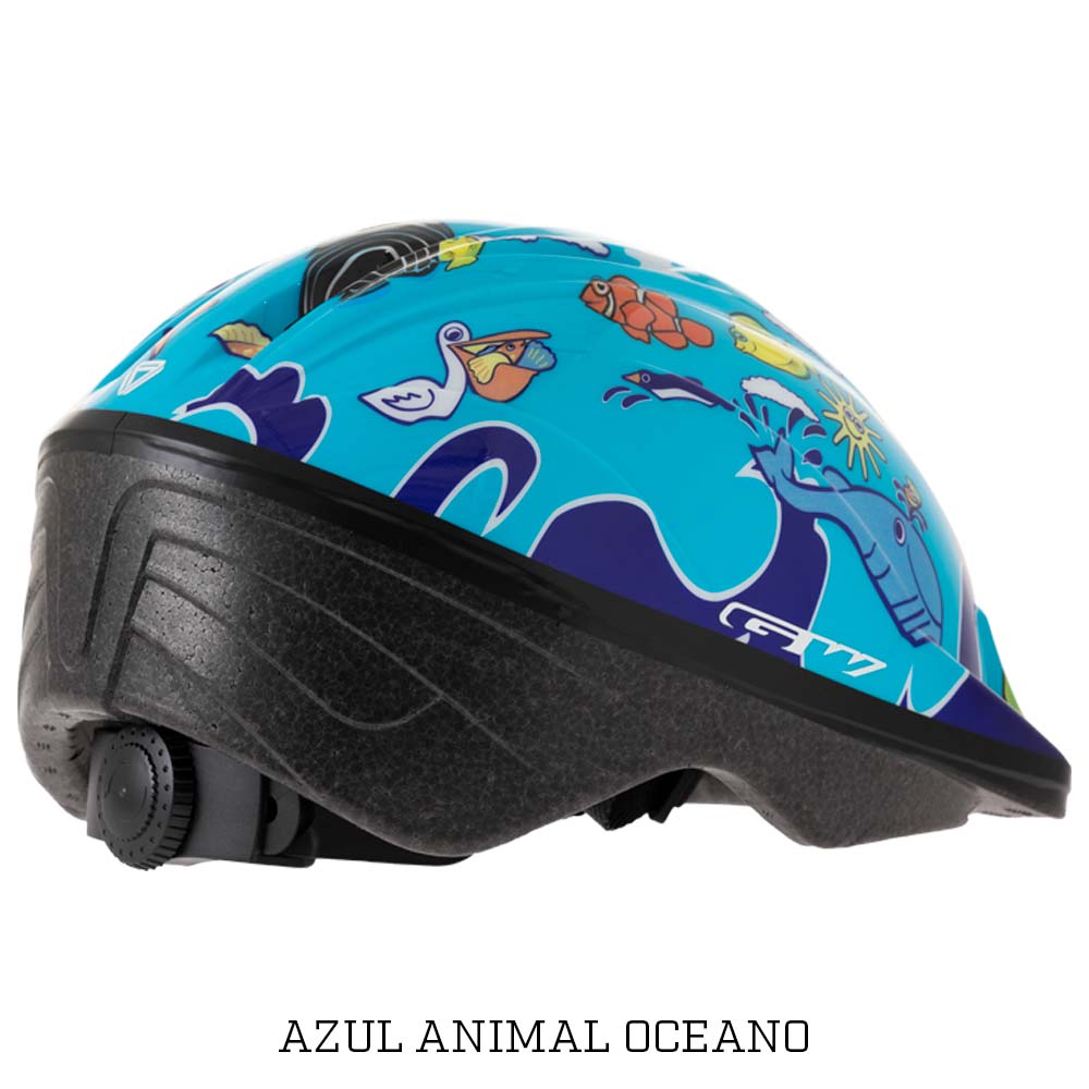 Casco Infantil N1 Azul Animal Océano