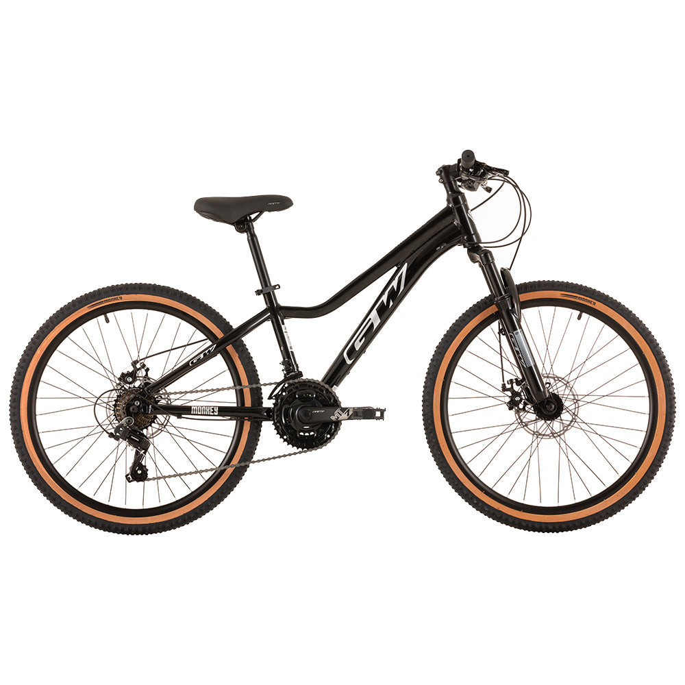 Bicicleta MTB 24 Monkey 3*7 Vel D/B Mecánico Negro
