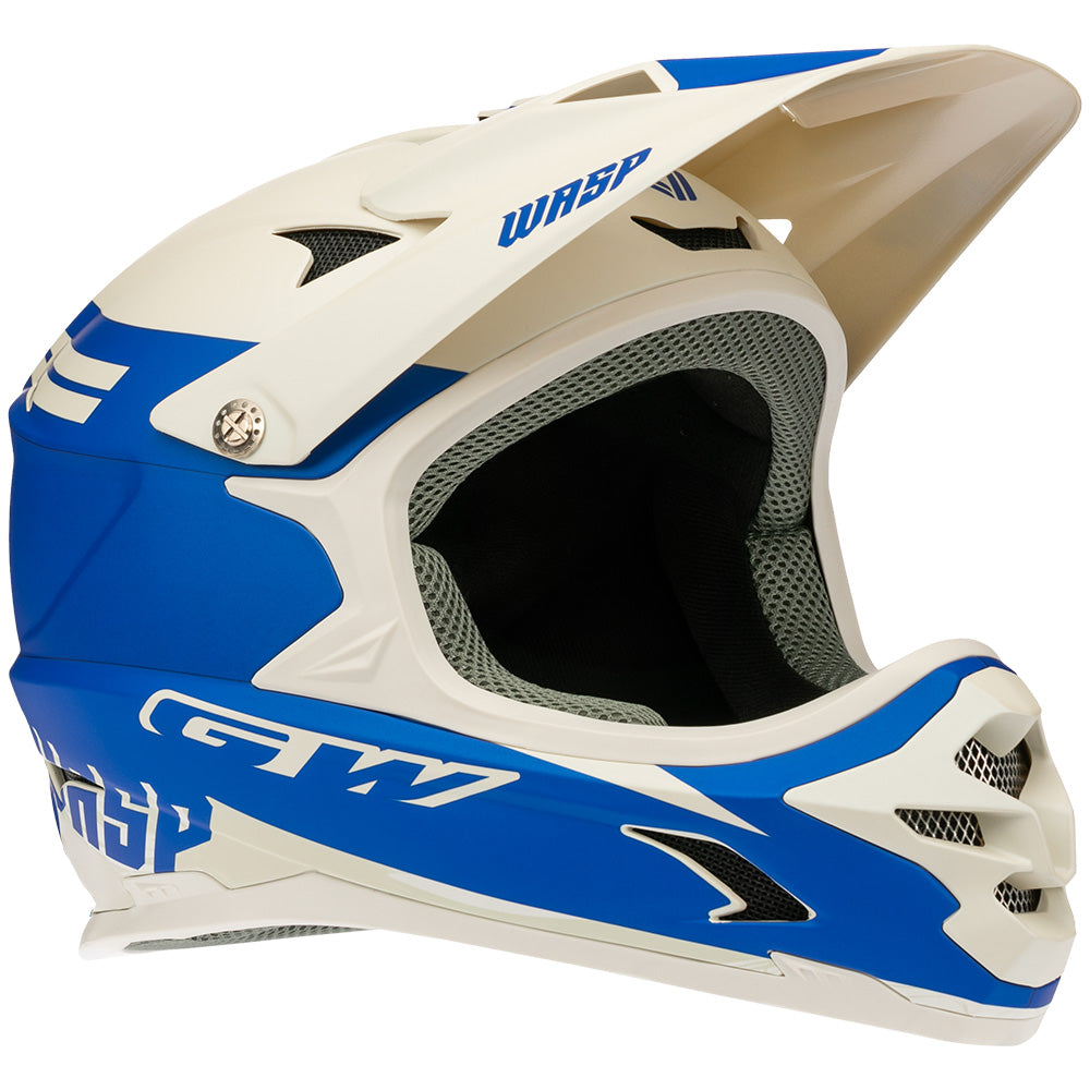 Casco Wasp Azul Petróleo-Blanco