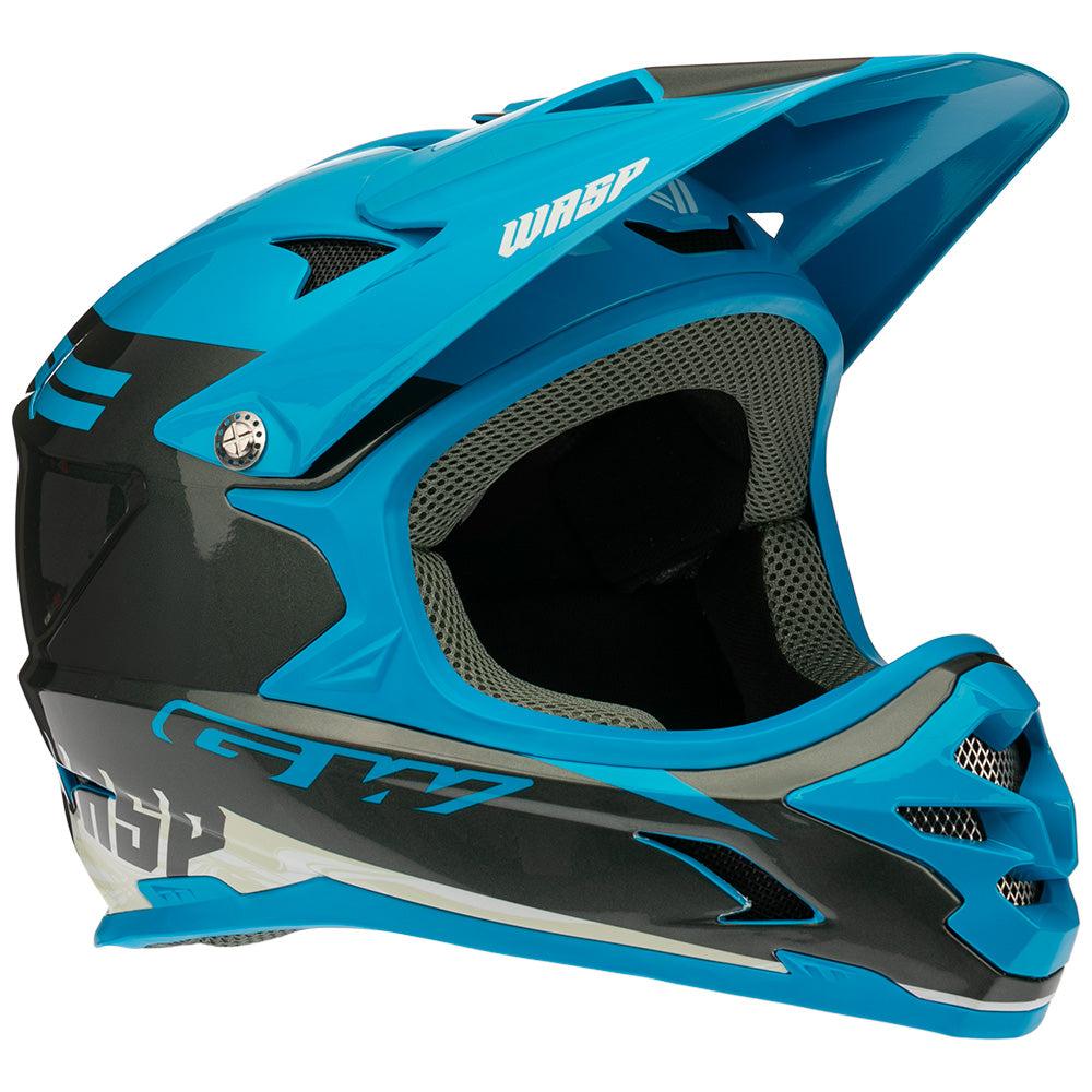 Casco Wasp Gris Dark Azul Clear