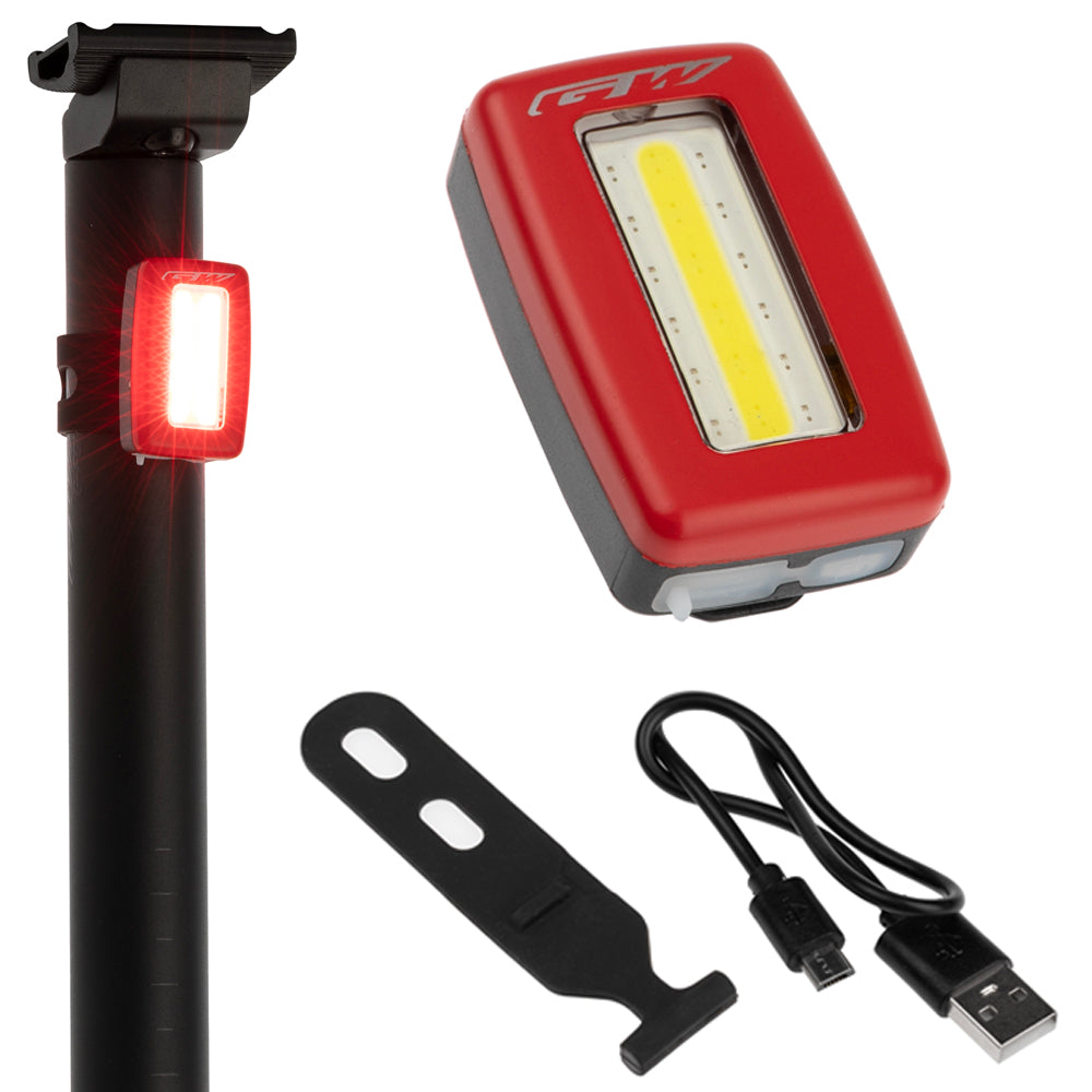 Luz trasera de bicicleta que fluye de nueva generación, tira LED tipo C,  incluye luz de seguridad trasera de bicicleta recargable, 3 modos