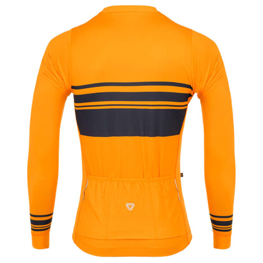 Camiseta Manga Larga Basic Amarillo, Ciclismo