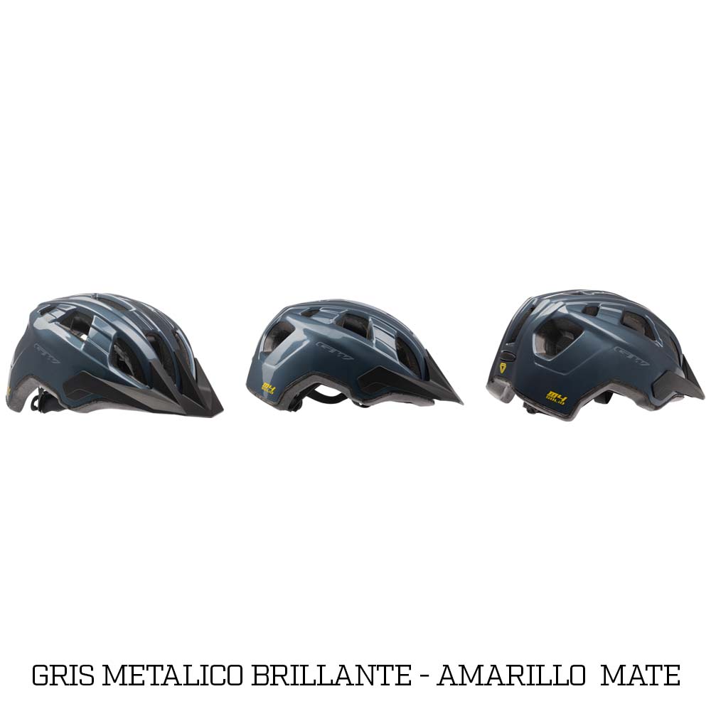 CASCO MTB/ENDURO M4 SOLID GW GRIS METALICO BRILLANTE - Polo Bike